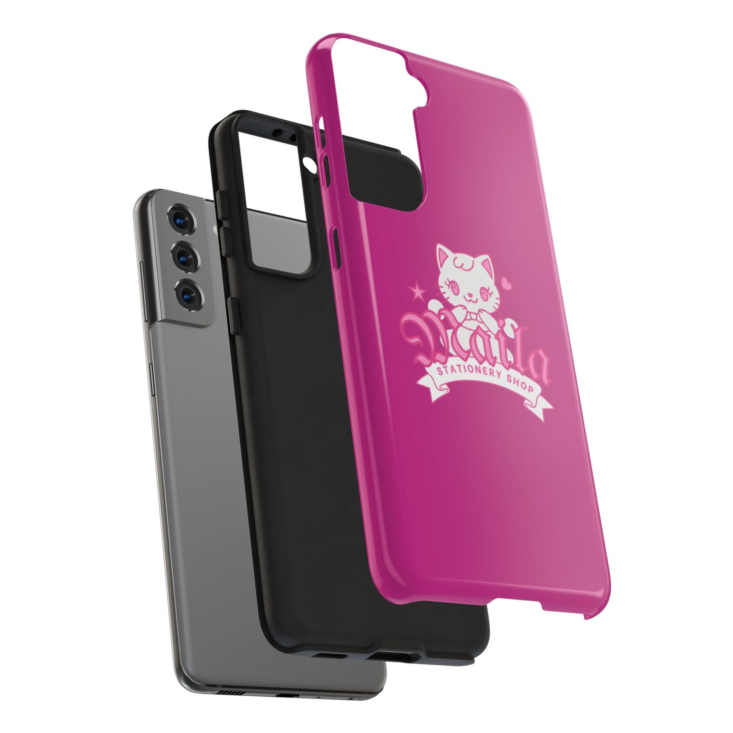 Cute Cat Phone Case, Tough Phone Cases, Kawaii Accessories, Gift for Cat Lovers, Phone Protection, Stylish Phone Cover