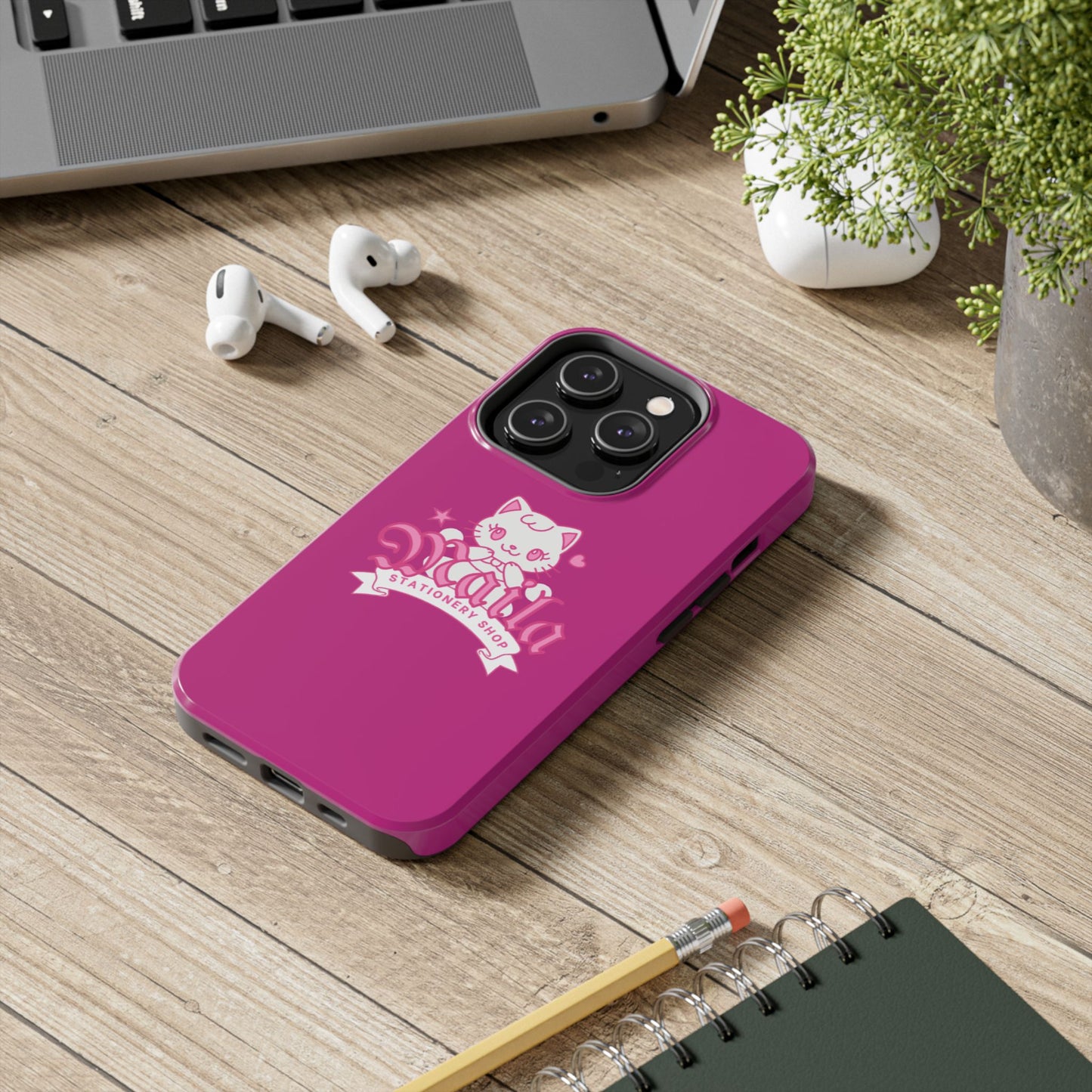 Cute Cat Phone Case, Tough Phone Cases, Kawaii Accessories, Gift for Cat Lovers, Phone Protection, Stylish Phone Cover