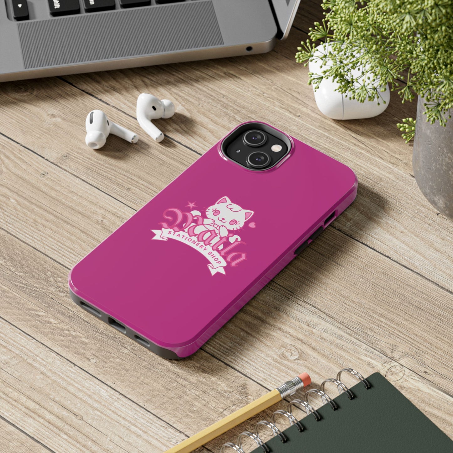 Cute Cat Phone Case, Tough Phone Cases, Kawaii Accessories, Gift for Cat Lovers, Phone Protection, Stylish Phone Cover