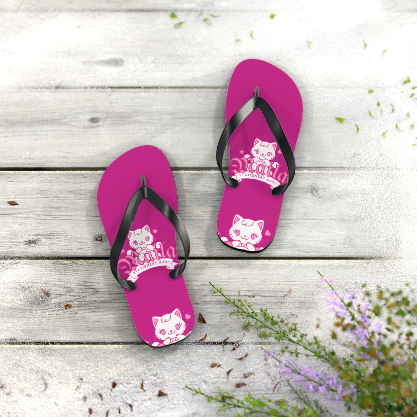 Cat-Themed Flip-Flops