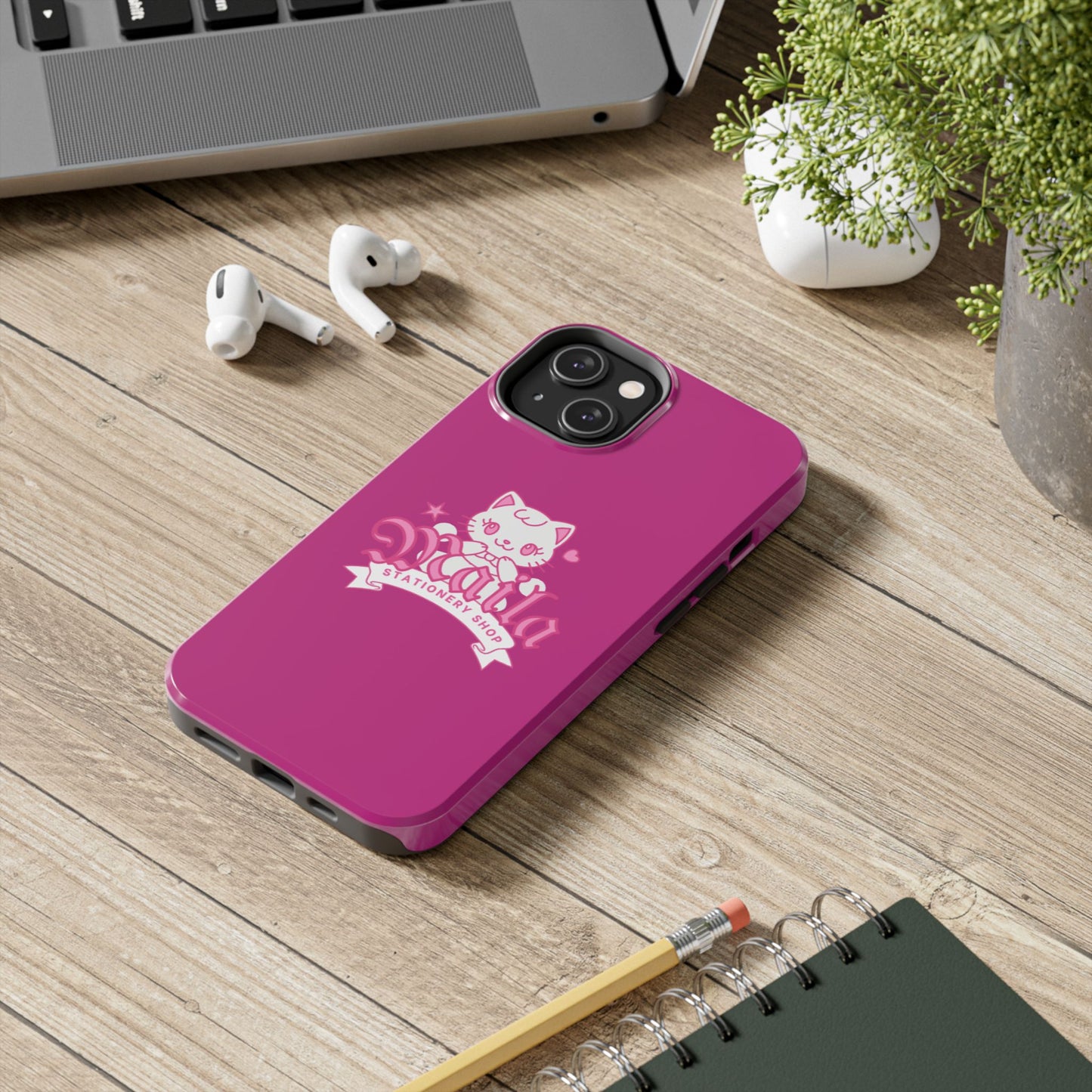 Cute Cat Phone Case, Tough Phone Cases, Kawaii Accessories, Gift for Cat Lovers, Phone Protection, Stylish Phone Cover