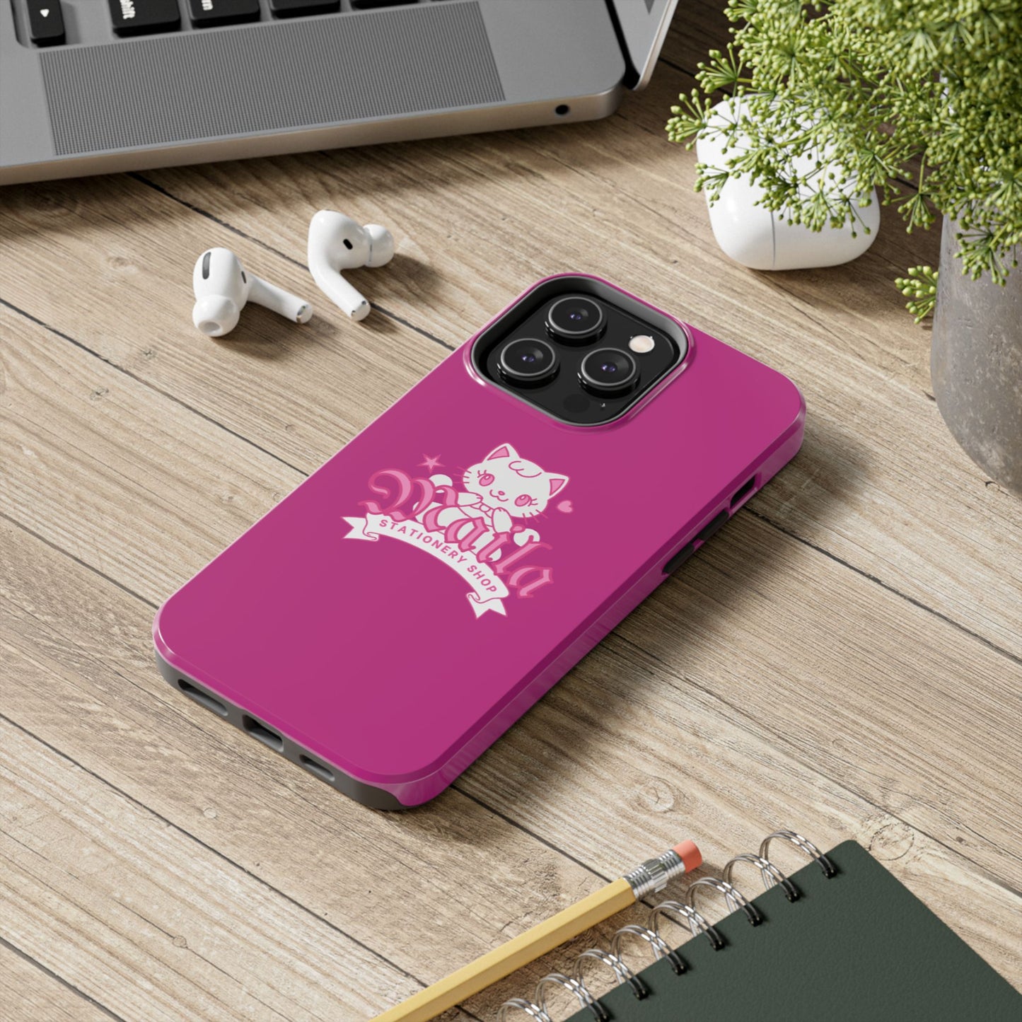 Cute Cat Phone Case, Tough Phone Cases, Kawaii Accessories, Gift for Cat Lovers, Phone Protection, Stylish Phone Cover