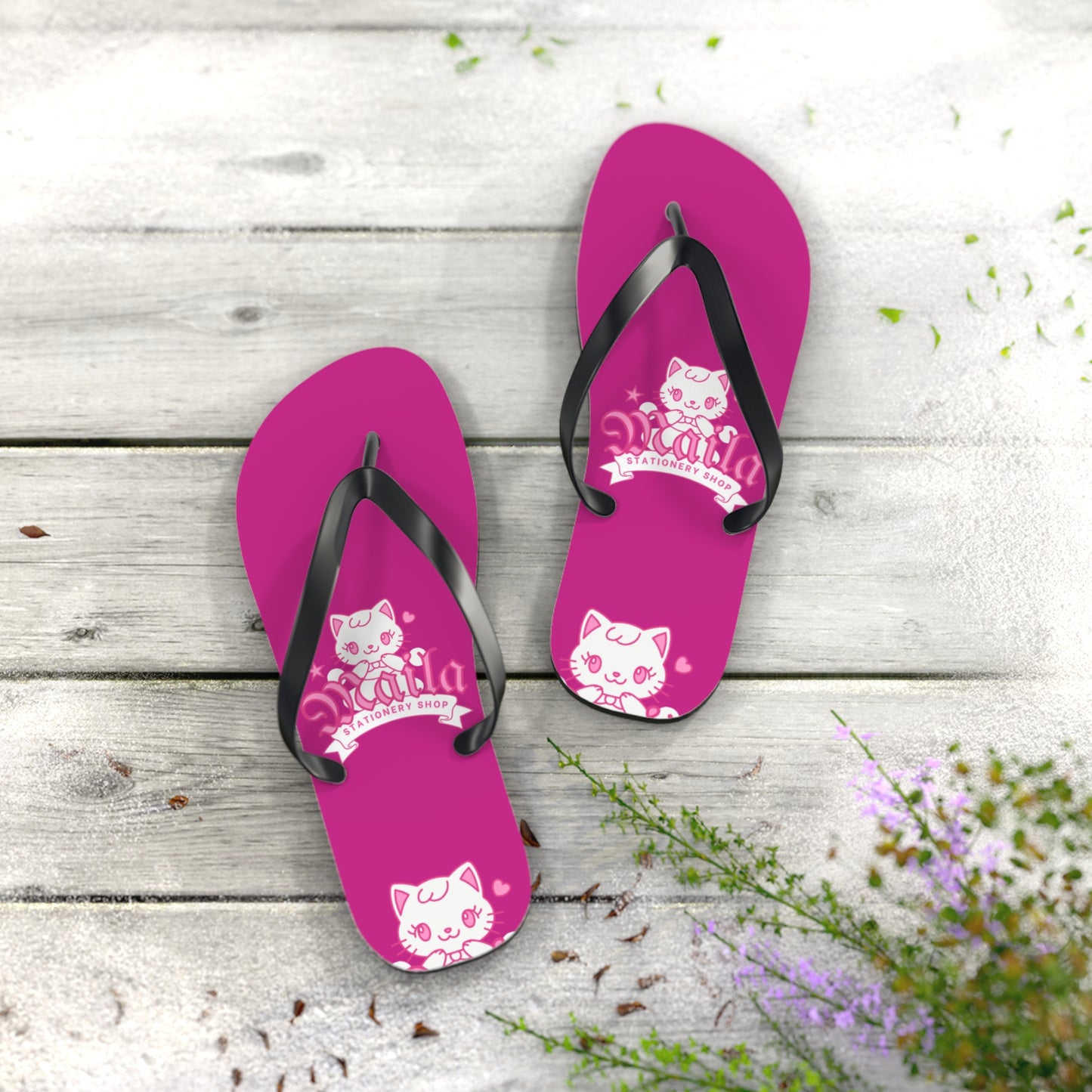 Cat-Themed Flip-Flops