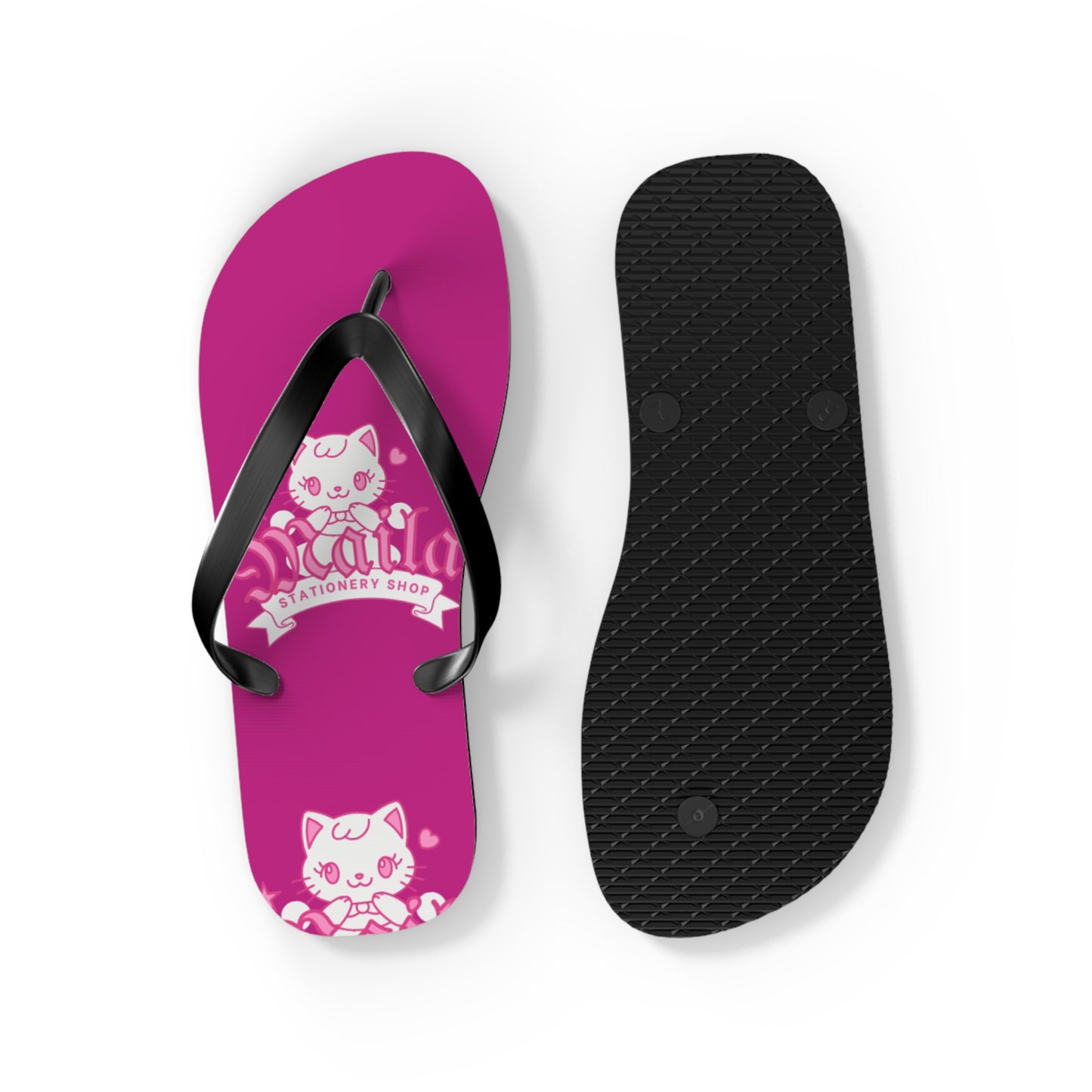 Cat-Themed Flip-Flops