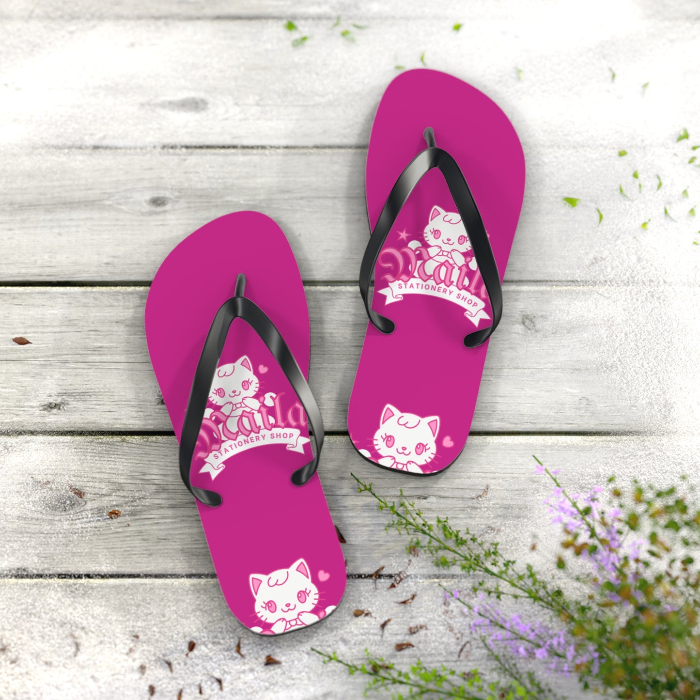 Cat-Themed Flip-Flops